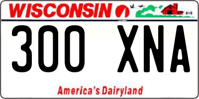 WI license plate 300XNA