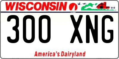 WI license plate 300XNG