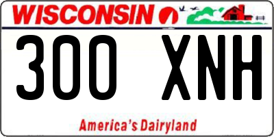 WI license plate 300XNH