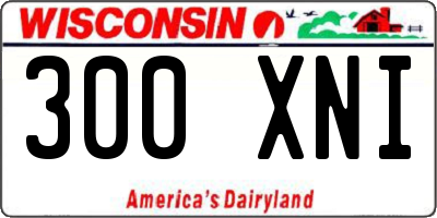 WI license plate 300XNI
