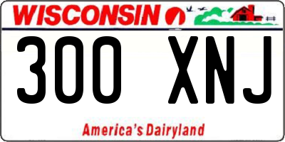 WI license plate 300XNJ