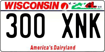 WI license plate 300XNK