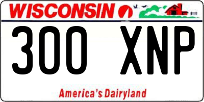 WI license plate 300XNP