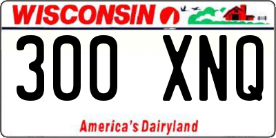 WI license plate 300XNQ