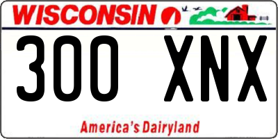 WI license plate 300XNX