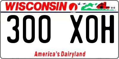 WI license plate 300XOH