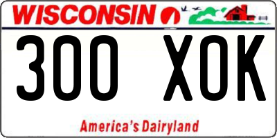 WI license plate 300XOK