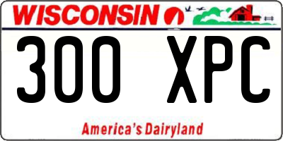 WI license plate 300XPC
