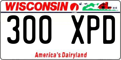 WI license plate 300XPD