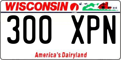 WI license plate 300XPN