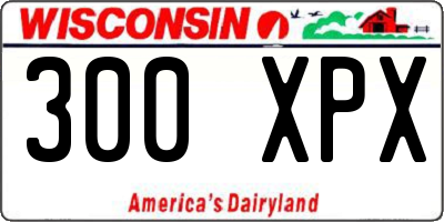 WI license plate 300XPX