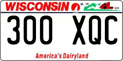 WI license plate 300XQC