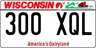 WI license plate 300XQL