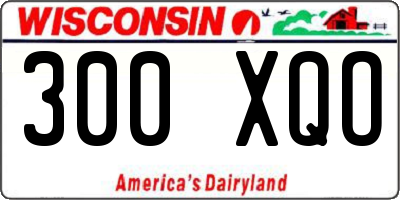 WI license plate 300XQO
