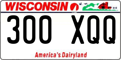 WI license plate 300XQQ