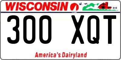 WI license plate 300XQT