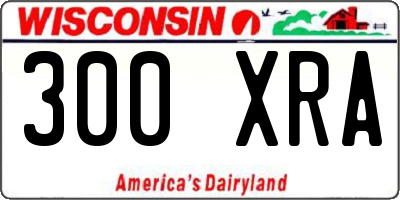 WI license plate 300XRA