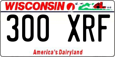 WI license plate 300XRF