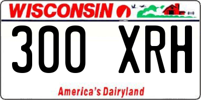 WI license plate 300XRH