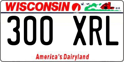 WI license plate 300XRL