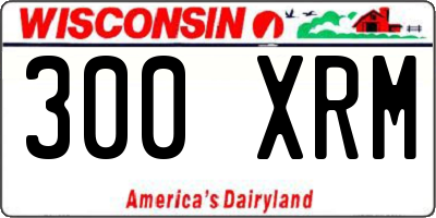 WI license plate 300XRM