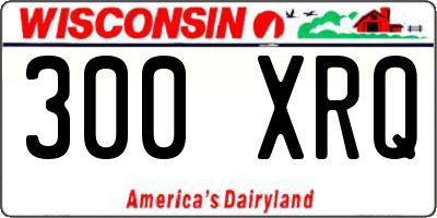 WI license plate 300XRQ