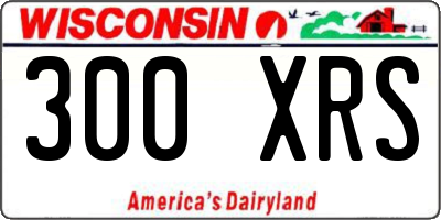 WI license plate 300XRS