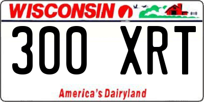 WI license plate 300XRT