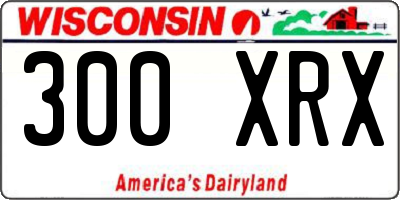 WI license plate 300XRX