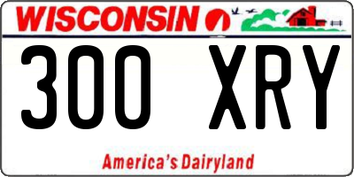 WI license plate 300XRY