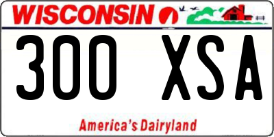 WI license plate 300XSA