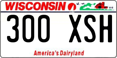 WI license plate 300XSH
