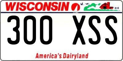 WI license plate 300XSS