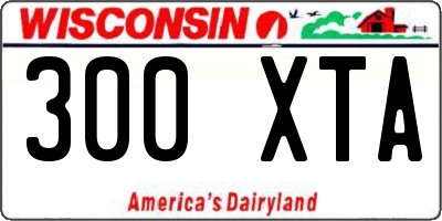 WI license plate 300XTA