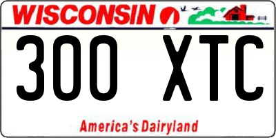 WI license plate 300XTC
