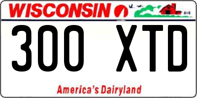 WI license plate 300XTD
