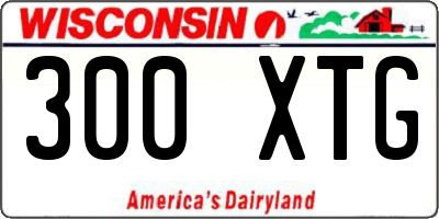 WI license plate 300XTG
