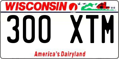 WI license plate 300XTM