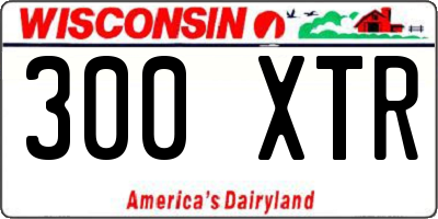 WI license plate 300XTR