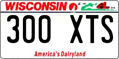 WI license plate 300XTS