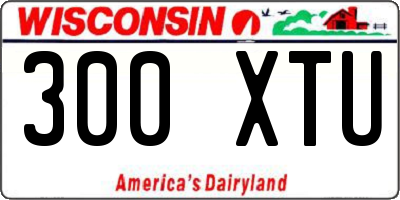 WI license plate 300XTU