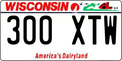 WI license plate 300XTW