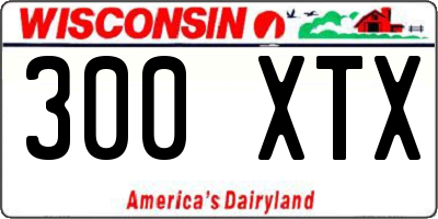 WI license plate 300XTX