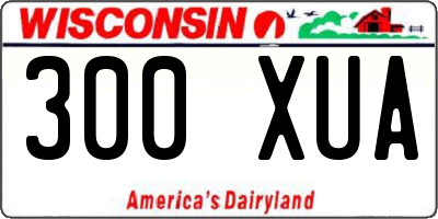 WI license plate 300XUA