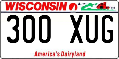 WI license plate 300XUG