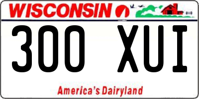 WI license plate 300XUI