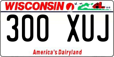 WI license plate 300XUJ