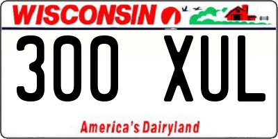 WI license plate 300XUL