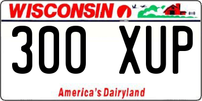 WI license plate 300XUP