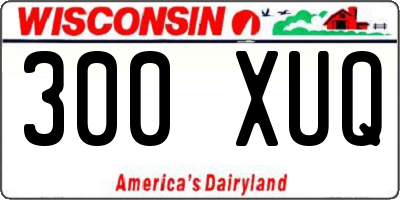 WI license plate 300XUQ
